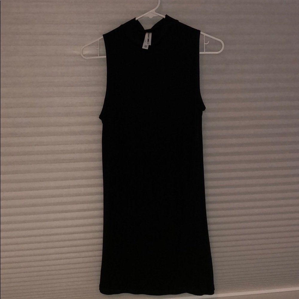 High Neck Black Dress